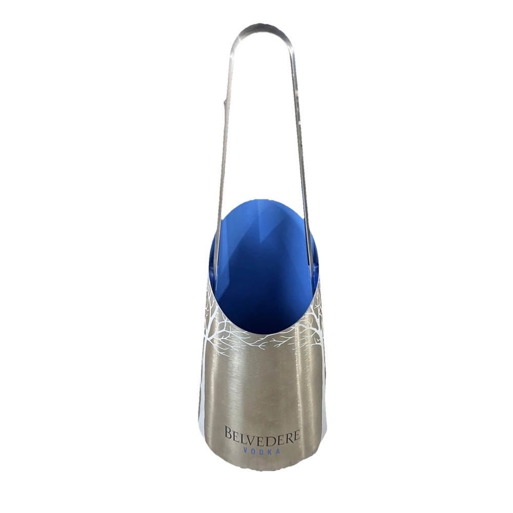 Belvedere Vodka Ice Bucket & Bottle Holder/ Chiller (Fits 750 ml Bottle) + Tongs